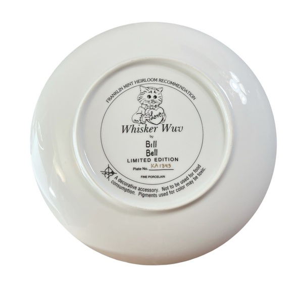 Franklin Mint Heirloom Bill Bell Whisker Wuv Collector Plate - Picture 7 of 10